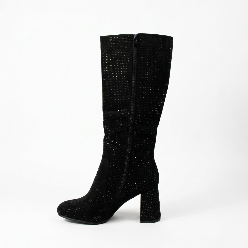 BOTA MUJER BRILLANTE TACO CUADRADO PG5362 - 2