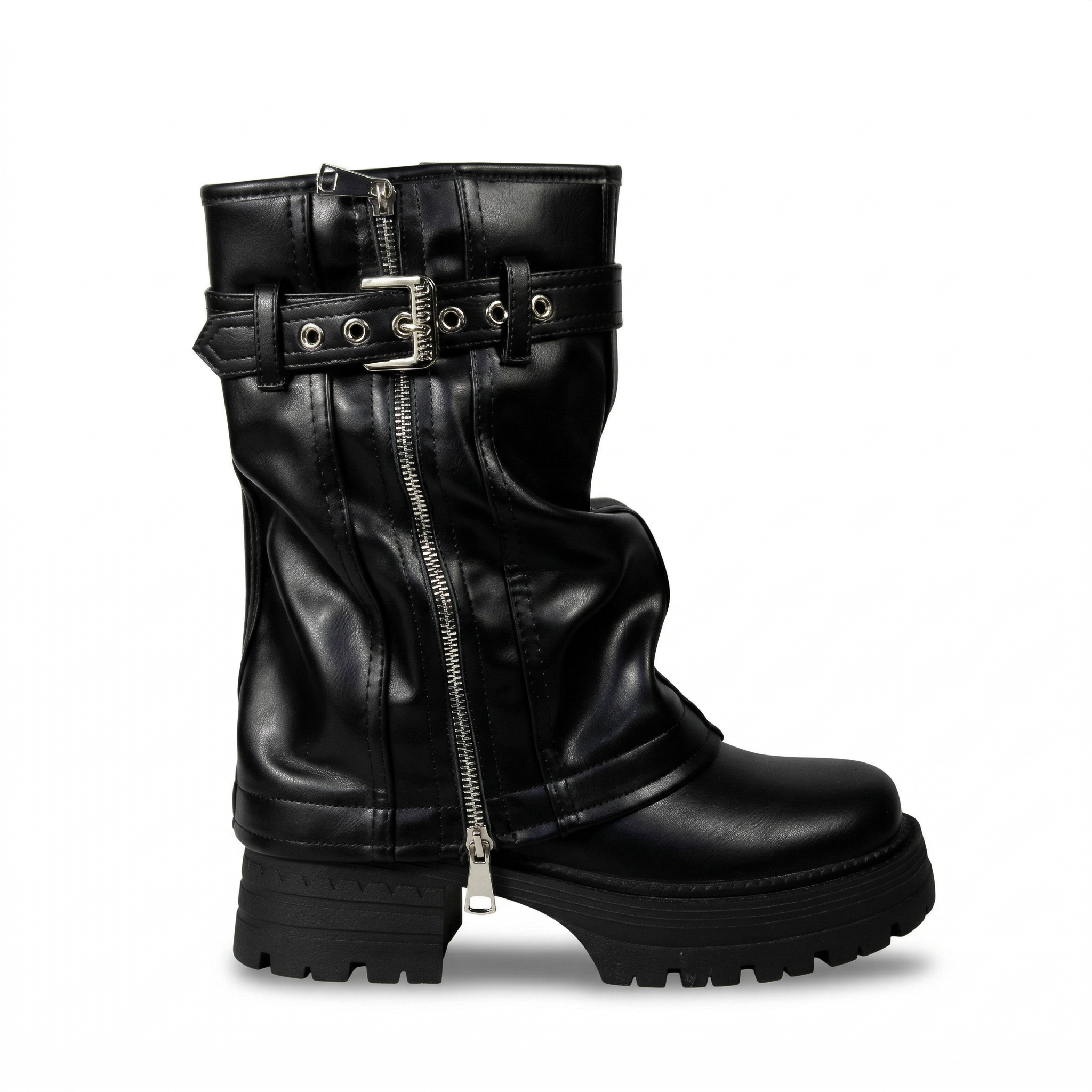 BOTA MUJER BIKER PLATAFORMA PG24280 - 1
