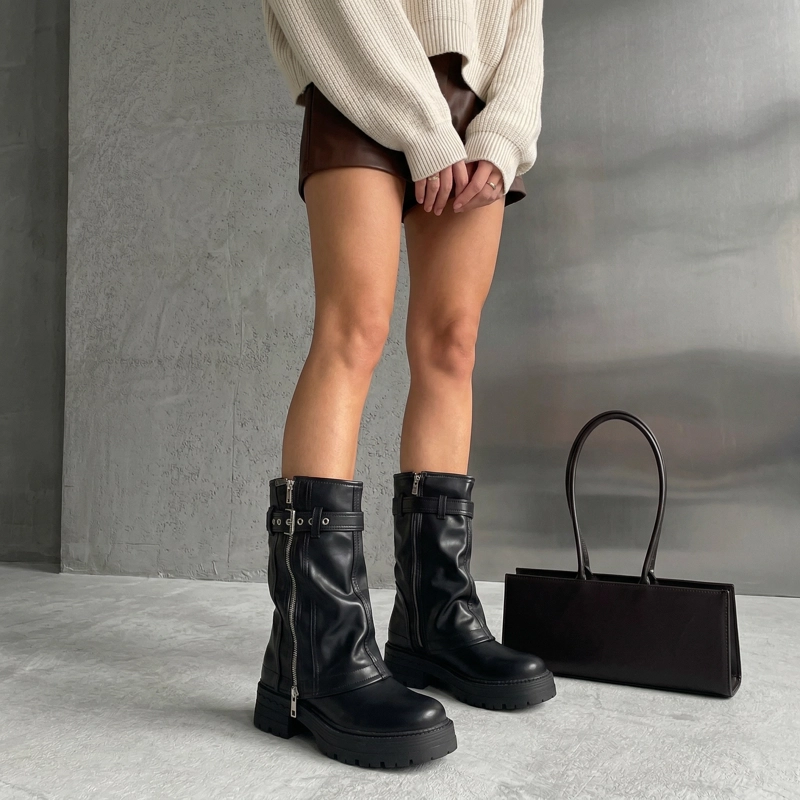 BOTA MUJER BIKER PLATAFORMA PG24280 - 6