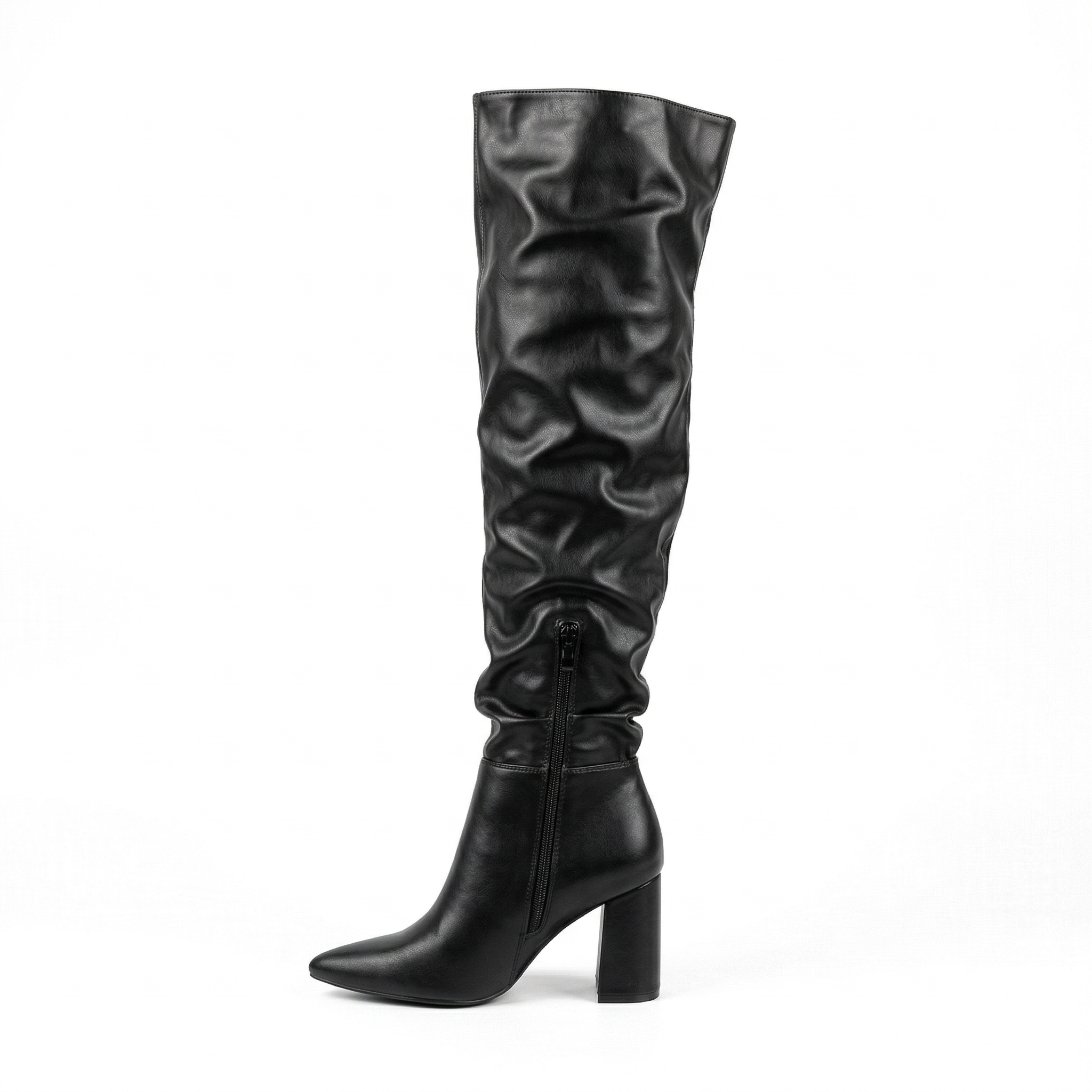 BOTA MUJER ALTA PUNTIAGUDA TACO CUADRADO PG5349 - 2
