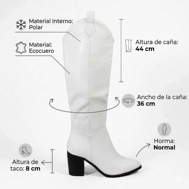 BOTA MUJER VAQUERA TACO CUADRADO 891 - 7