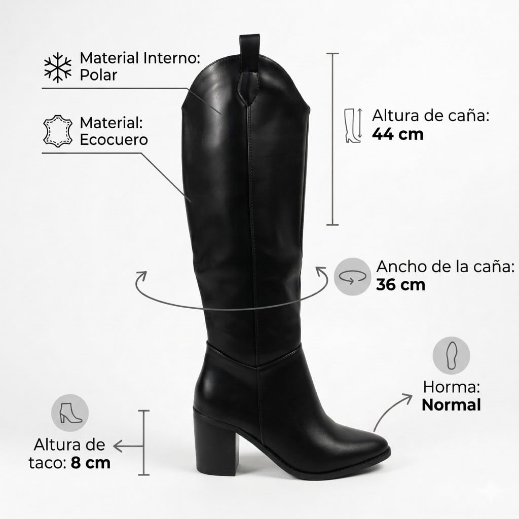 BOTA MUJER VAQUERA TACO CUADRADO 891 - 7