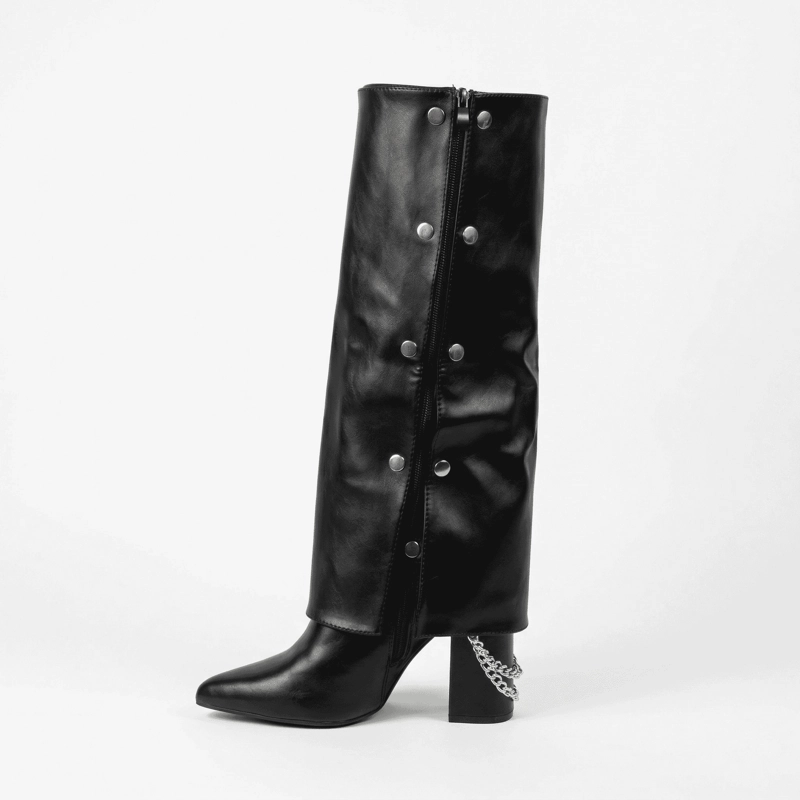 BOTA ELEGANTE CON CADENA HERIEL 2681 MUJER - 3