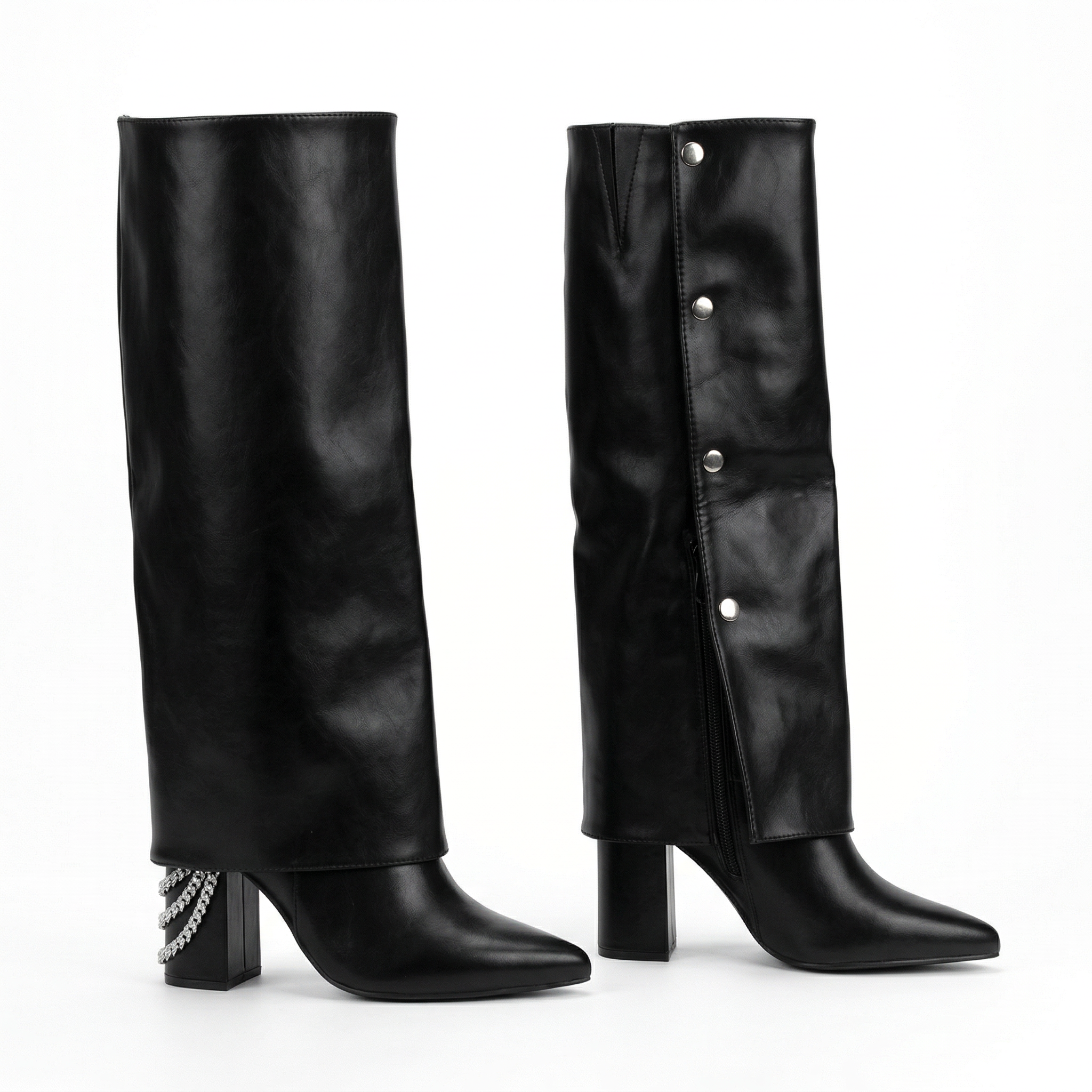 BOTA ELEGANTE CON CADENA HERIEL 2681 MUJER - 4