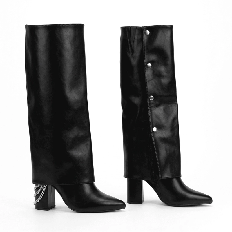 BOTA ELEGANTE CON CADENA HERIEL 2681 MUJER - 4
