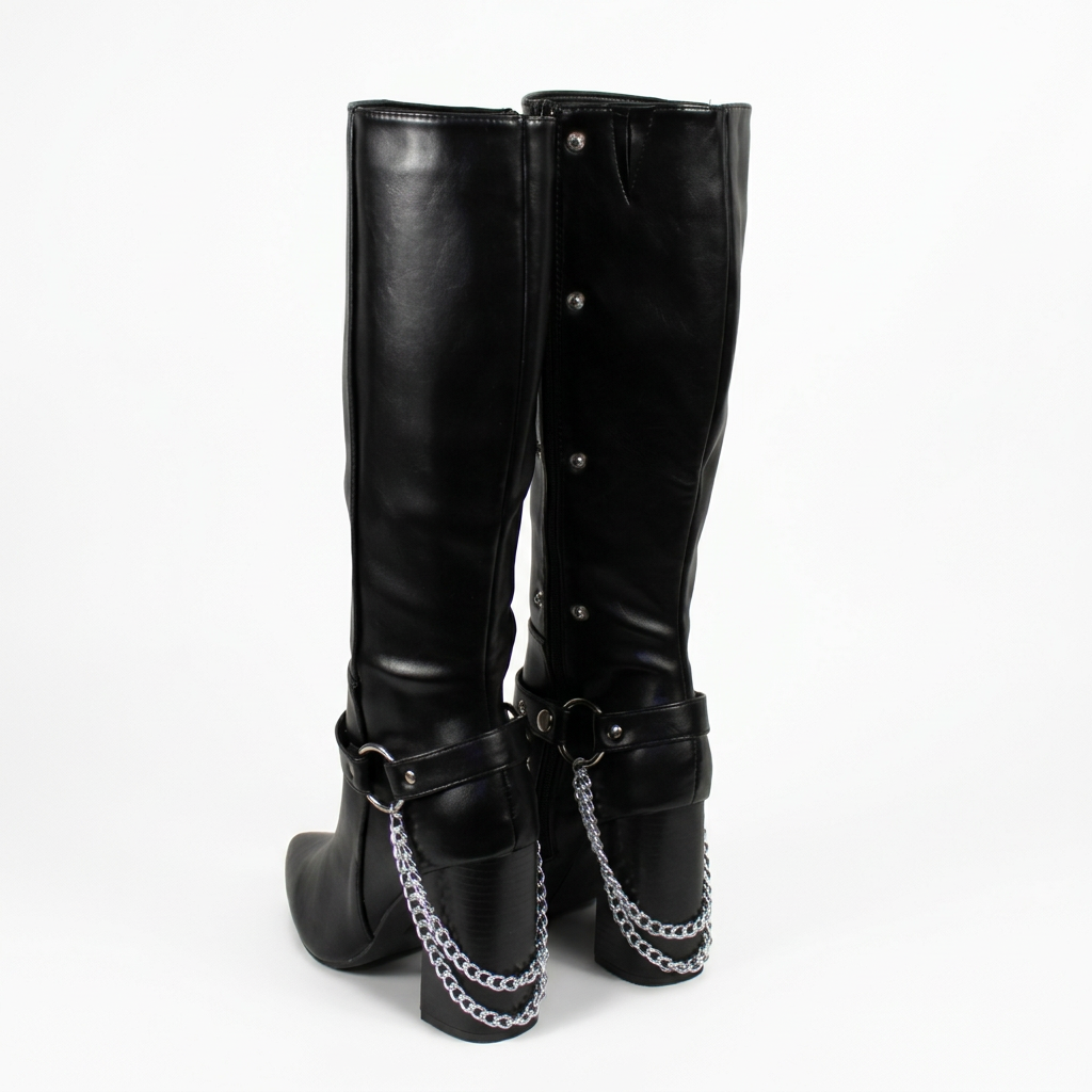 BOTA ELEGANTE CON CADENA HERIEL 2681 MUJER - 6