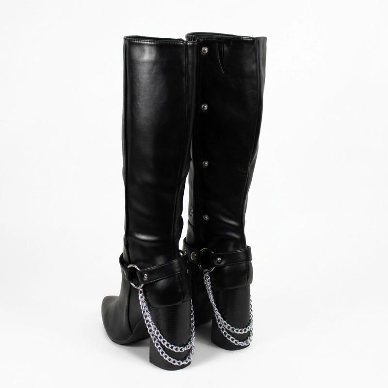 BOTA ELEGANTE CON CADENA HERIEL 2681 MUJER - 6