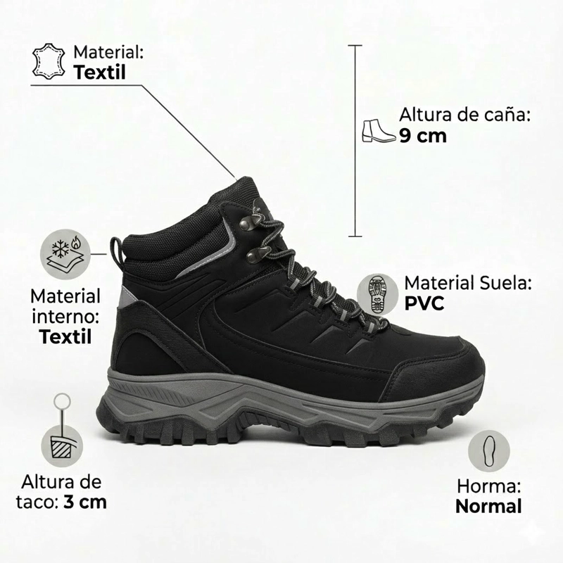 ZAPATILLA DE HOMBRE TREKKING OUTDOOR 9-J2603 - 8