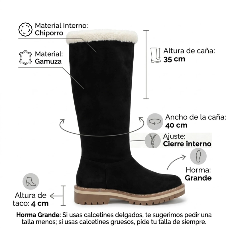 BOTA MUJER LARGA DE GAMUZA CHIPORRO  PG24319 - 2