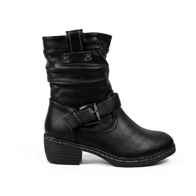 BOTIN MUJER BIKER TACO BAJO L3500-1 - 1
