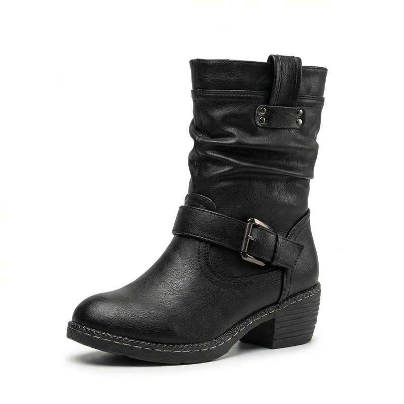BOTIN MUJER BIKER TACO BAJO L3500-1 - 4
