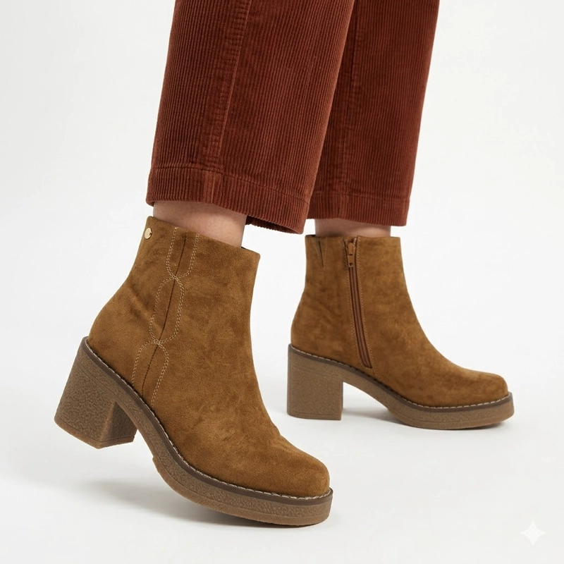 BOTIN MUJER PLATAFORMA TACO MEDIO L36 - 3