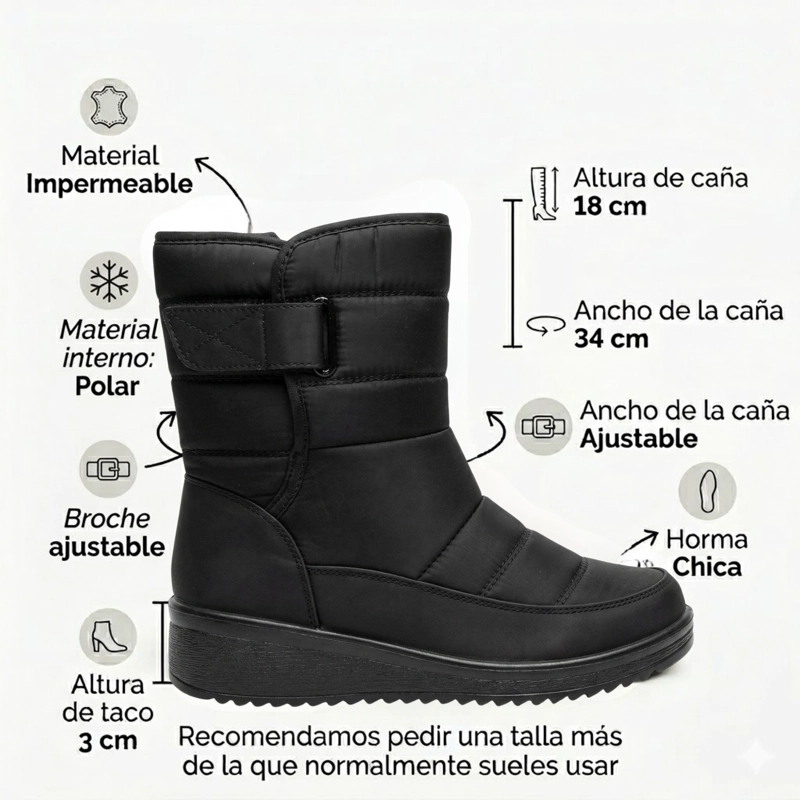 BOTA MUJER IMPERMEABLE POLAR QM2524 - 9