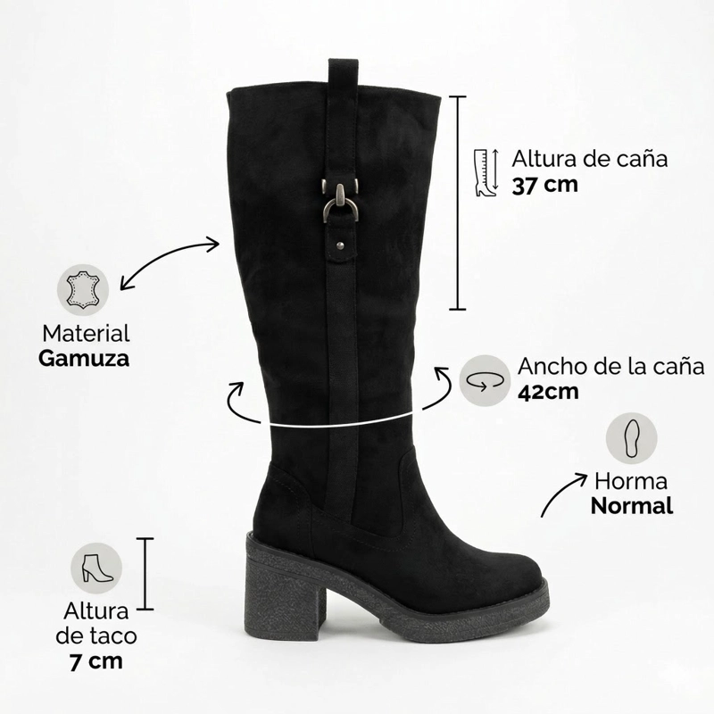 BOTA URBANA MUJER TACO CUADRADO L35 - 7