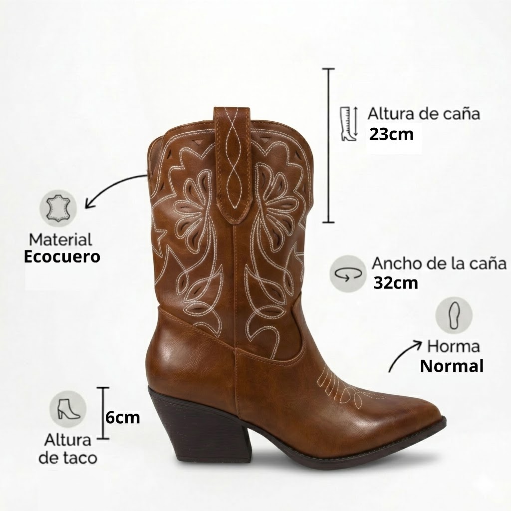 BOTIN VAQUERA MUJER CAÑA MEDIA 30T - 8