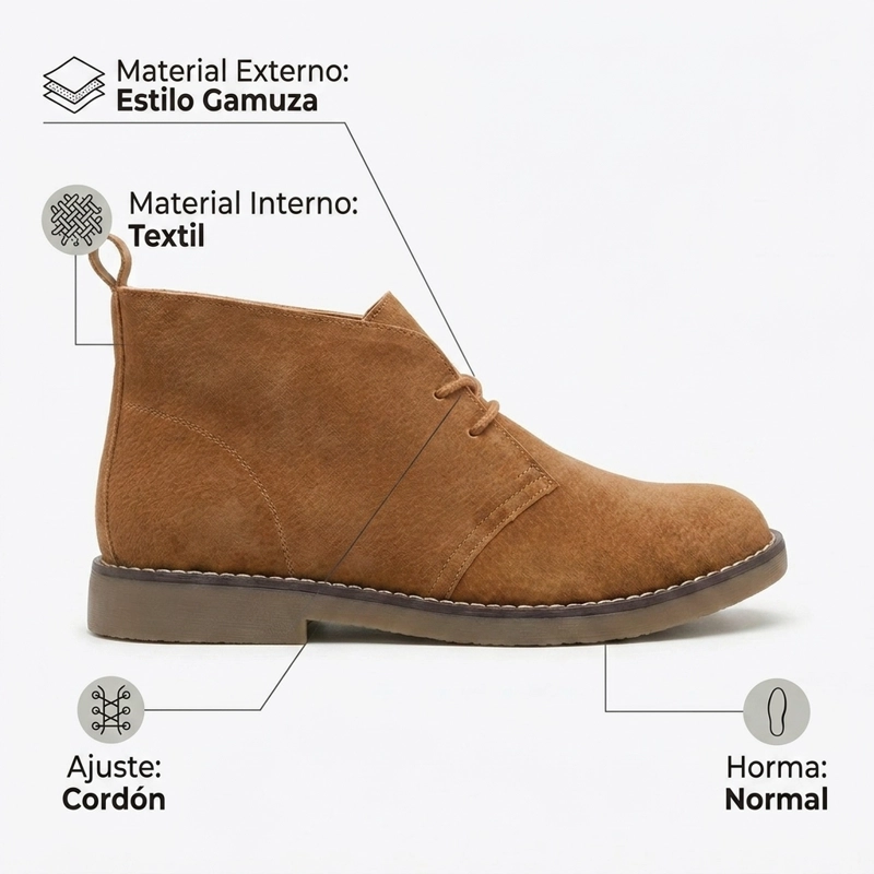 BOTIN HOMBRE ESTILO GAMUZA N21 - 8