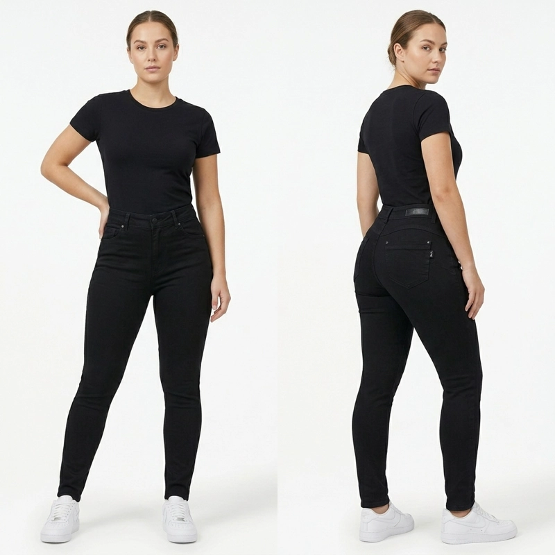 JEANS SKINNY PUSH UP TIRO ALTO - 3