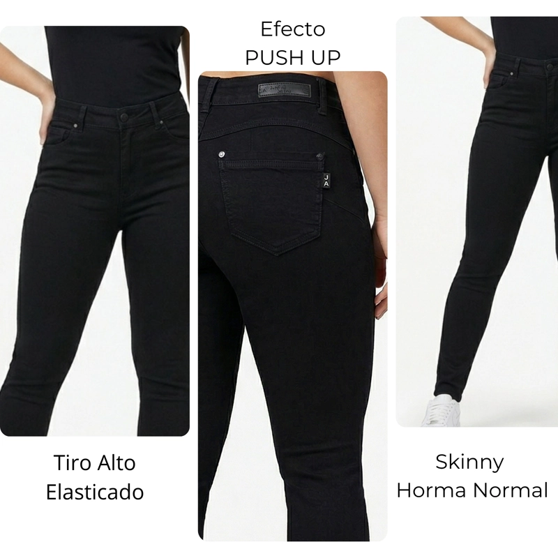 JEANS SKINNY PUSH UP TIRO ALTO - 4