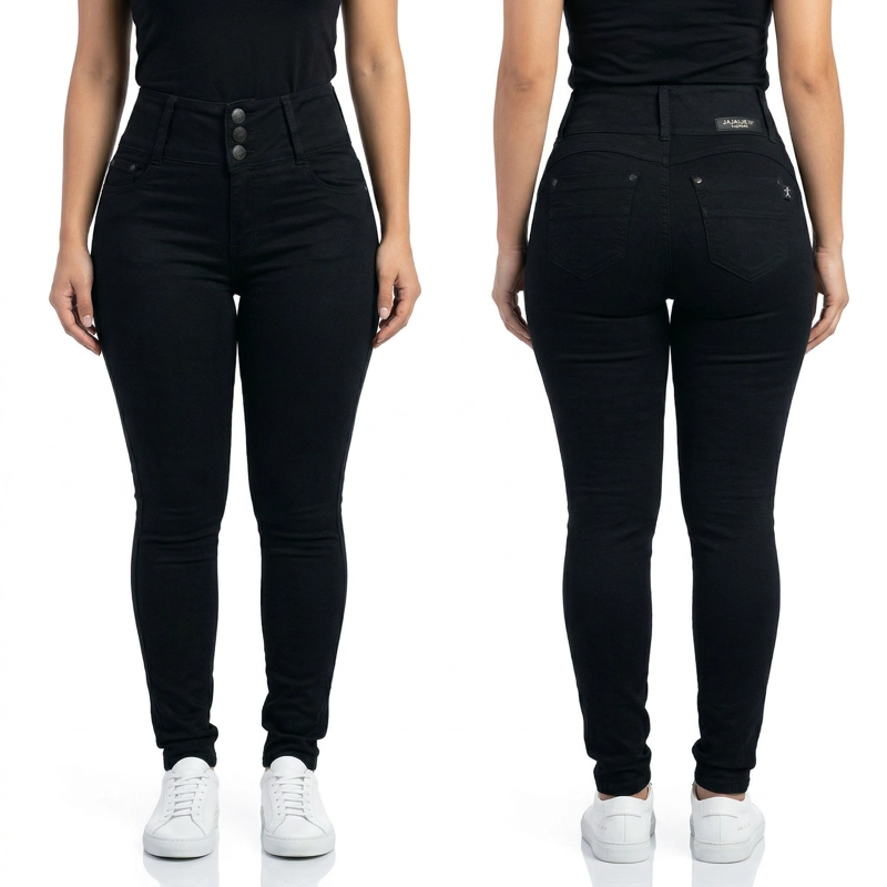 JEANS SKINNY TIRO ALTO PRETINA ALTA - 5
