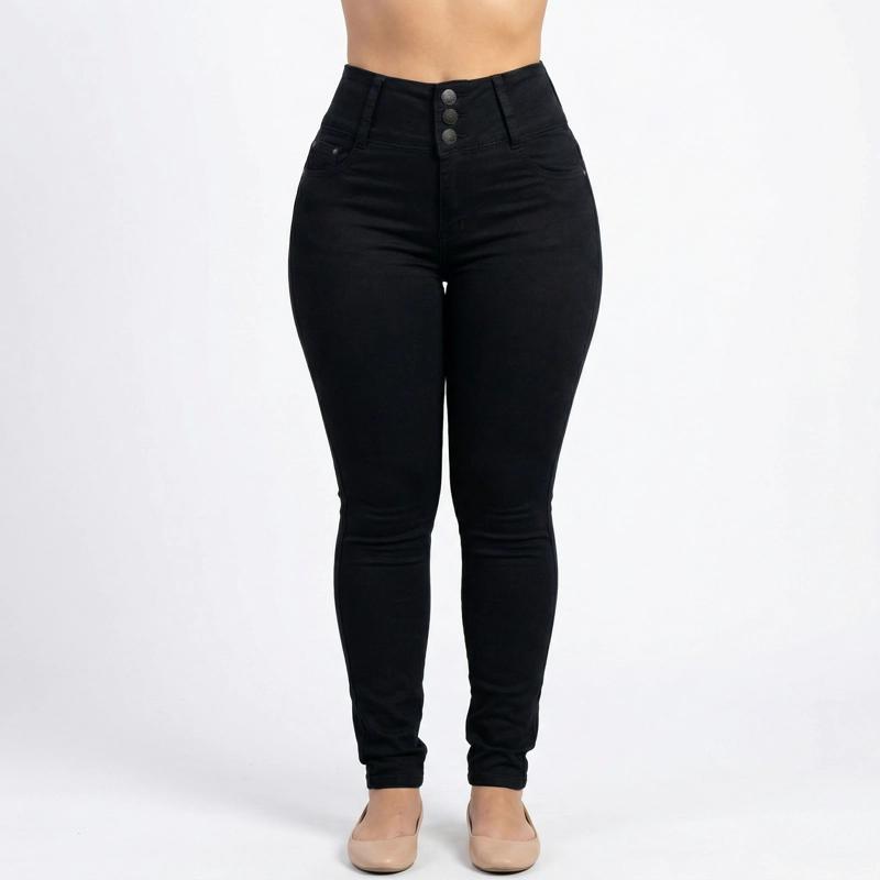 JEANS SKINNY TIRO ALTO PRETINA ALTA - 6