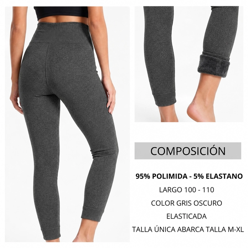 CALZA TE RMICA FORRADA CON POLAR POLIMIDA INVIERNO - 8