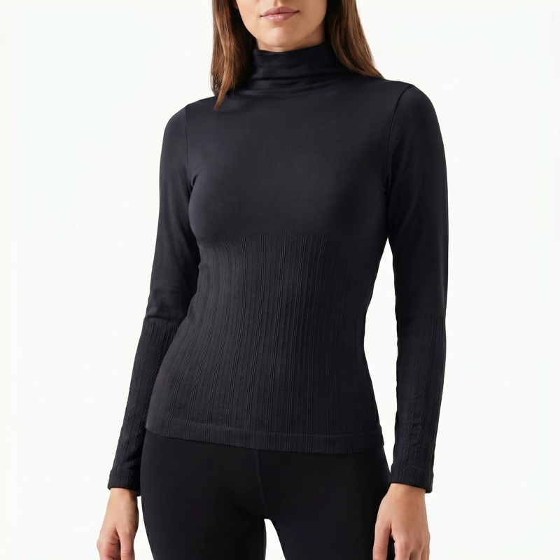 POLERA MUJER TE RMICA POLAR CUELLO ALTO VARIOS COLORES - 1
