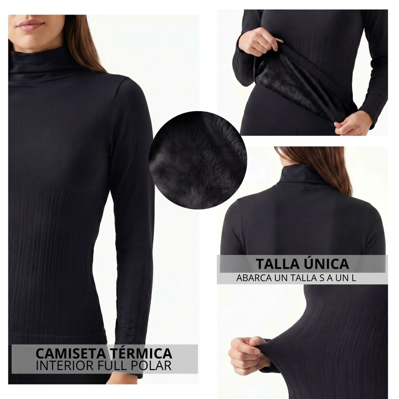 POLERA MUJER TE RMICA POLAR CUELLO ALTO VARIOS COLORES - 4