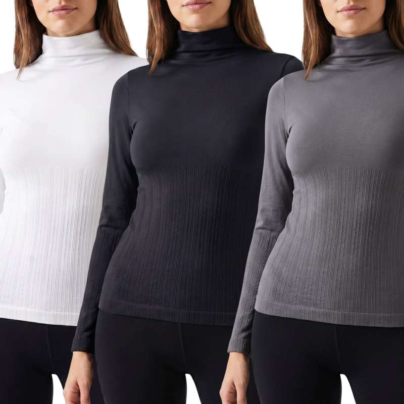 POLERA MUJER TE RMICA POLAR CUELLO ALTO VARIOS COLORES - 8