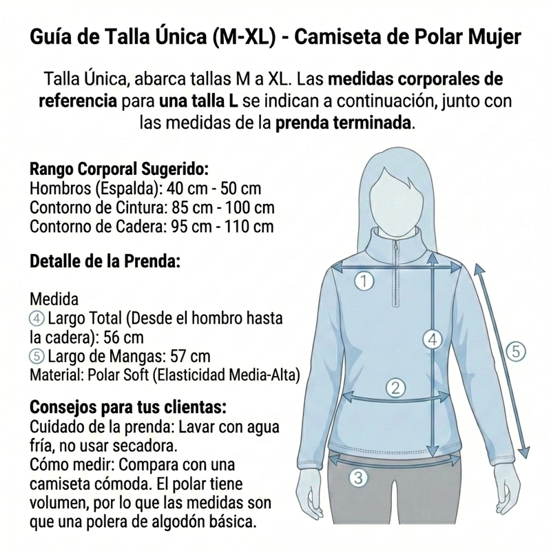 POLERA MUJER TE RMICA POLAR CUELLO ALTO VARIOS COLORES - 9