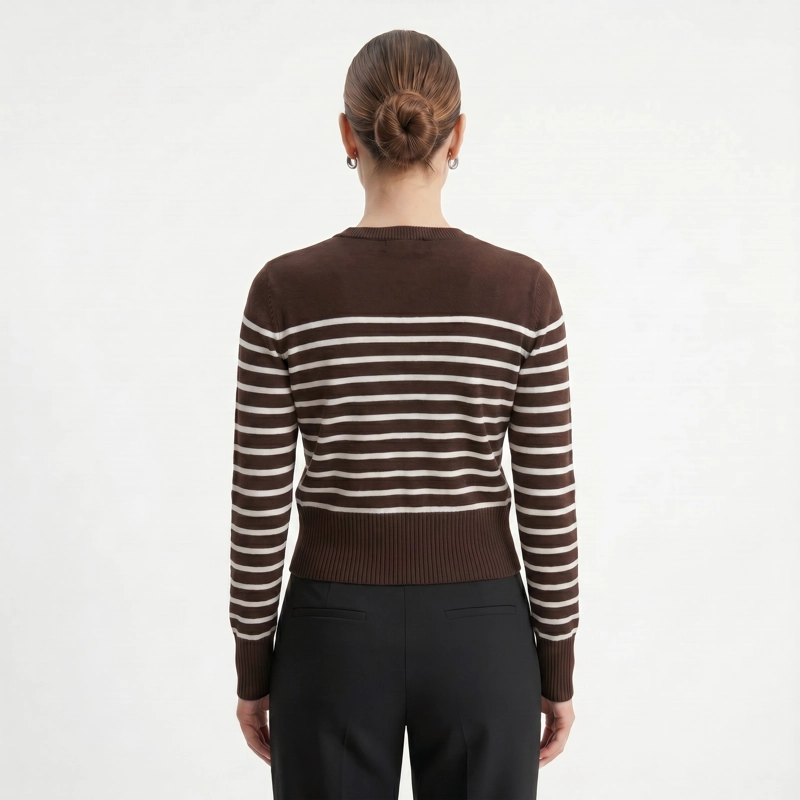 SWEATER RAYAS MUJER BASICO HILO - 2