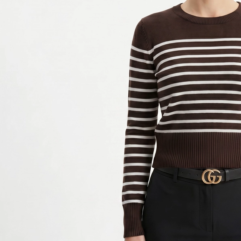 SWEATER RAYAS MUJER BASICO HILO - 3