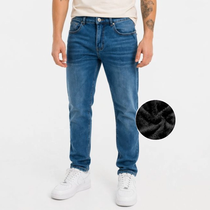 JEANS RECTO HOMBRE FORRADO CON POLAR - 1