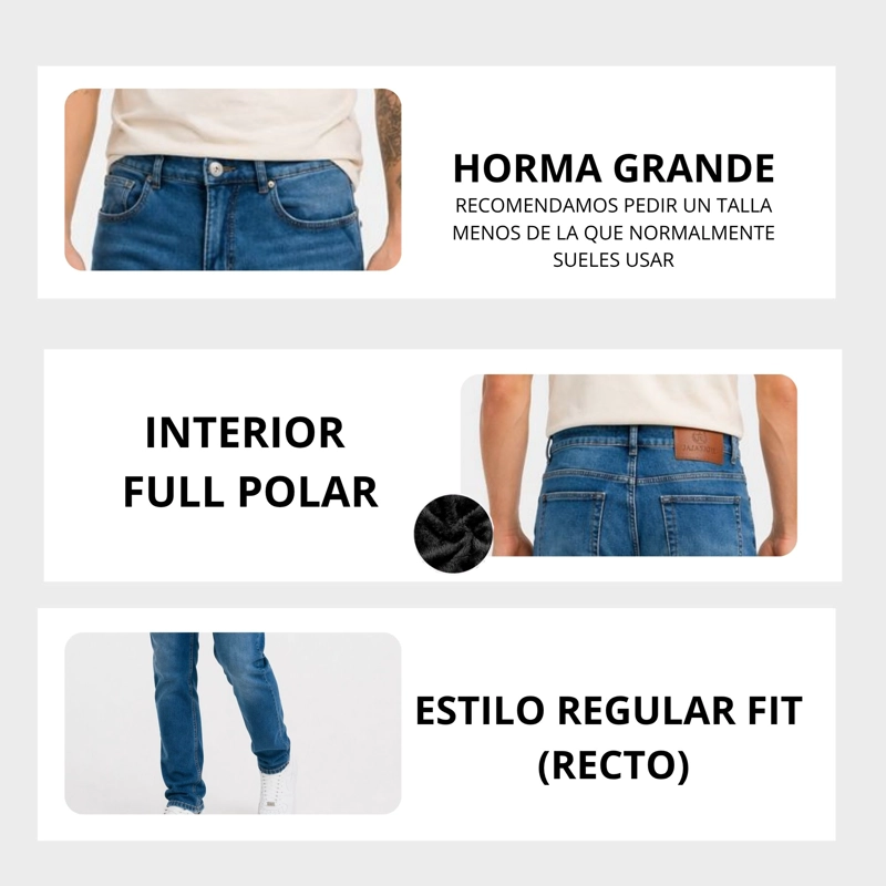 JEANS RECTO FORRADO CON POLAR - 3