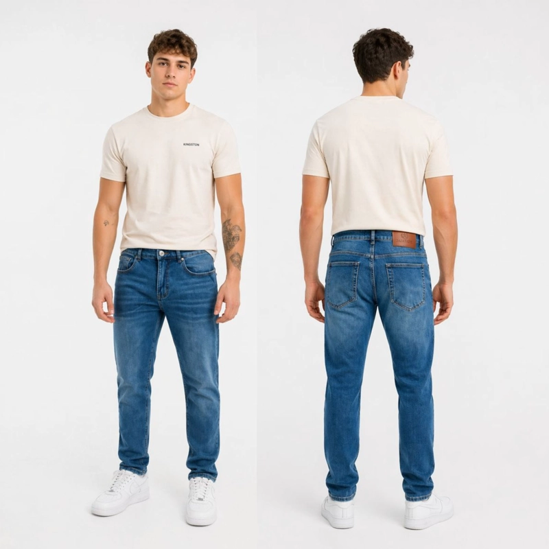JEANS RECTO FORRADO CON POLAR - 4