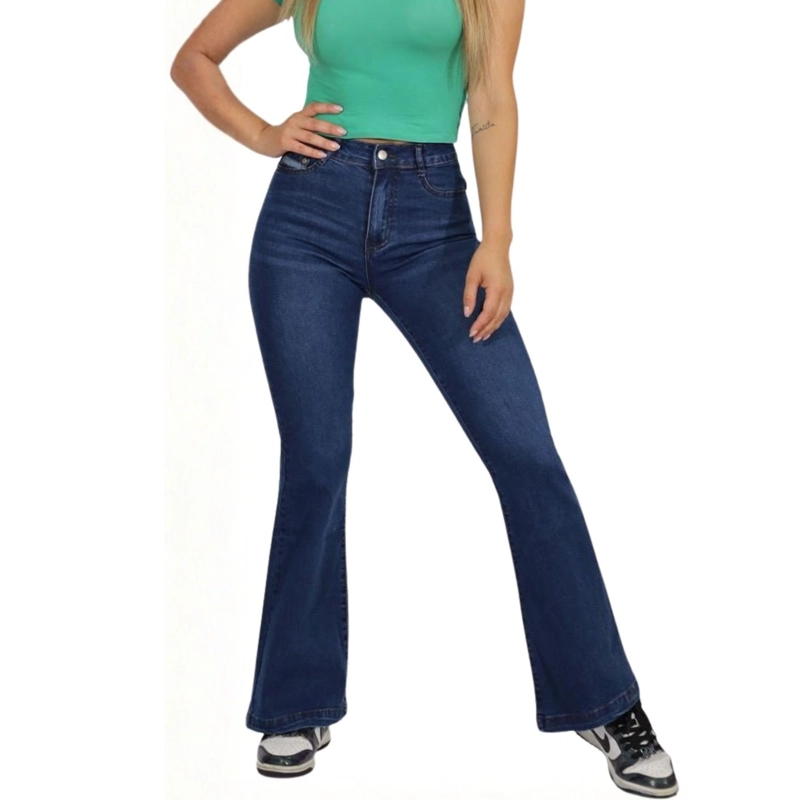 JEANS MUJER FLARE PUSH UP J9158 - 1