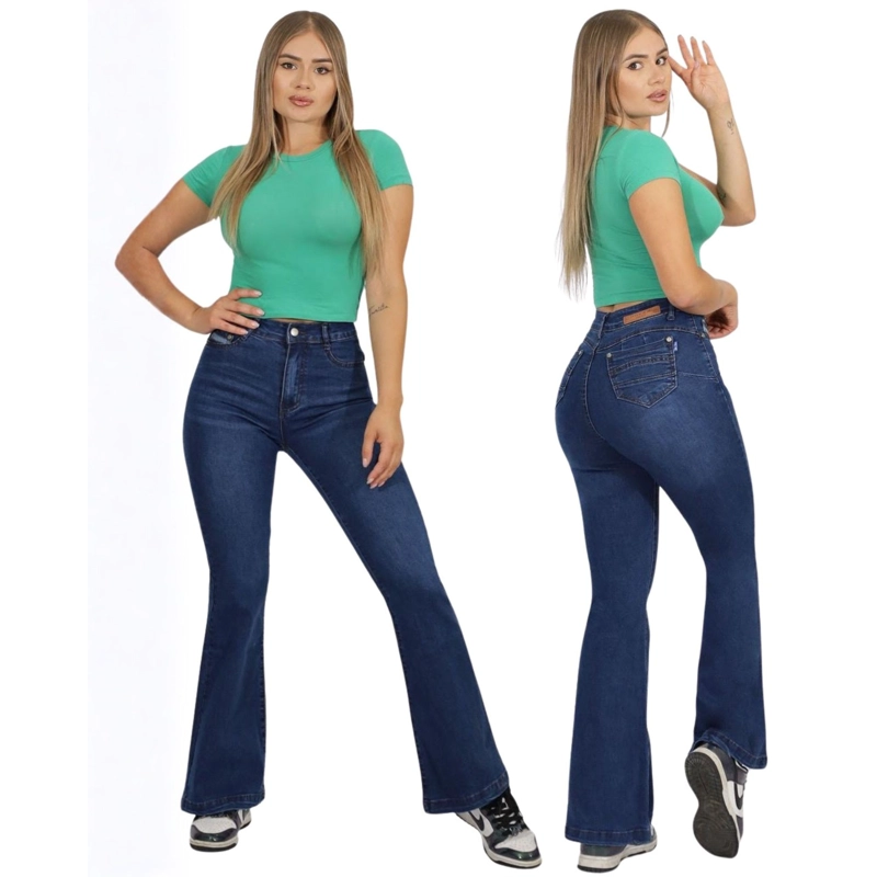 JEANS MUJER FLARE PUSH UP J9158 - 2