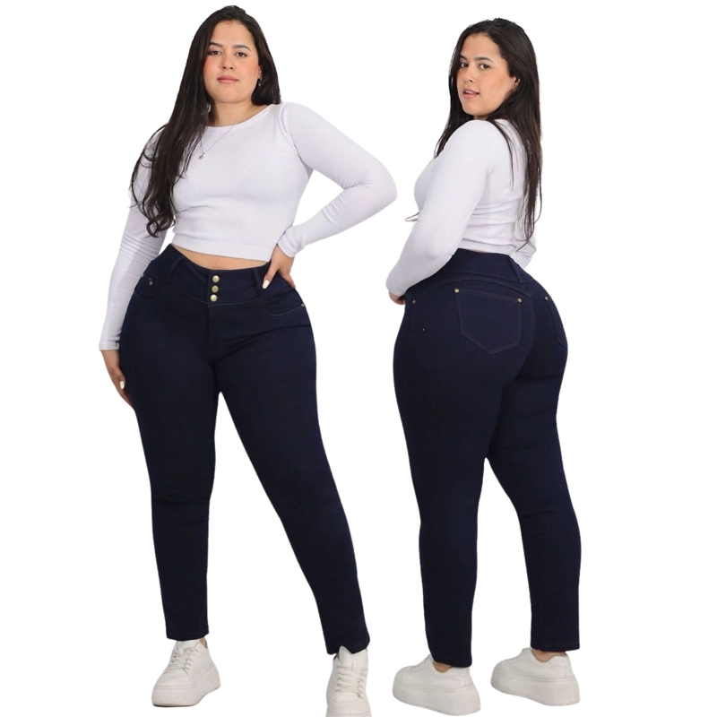 JEANS MUJER SKINNY PUSH UP J672 - 2