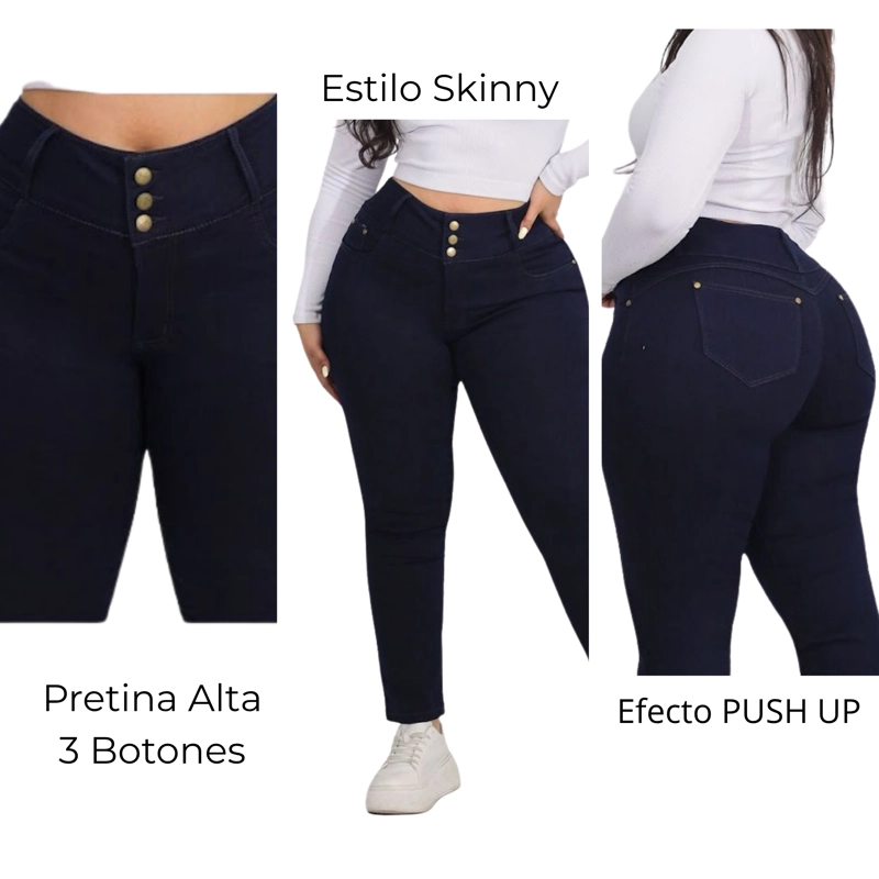 JEANS MUJER SKINNY PUSH UP J672 - 7