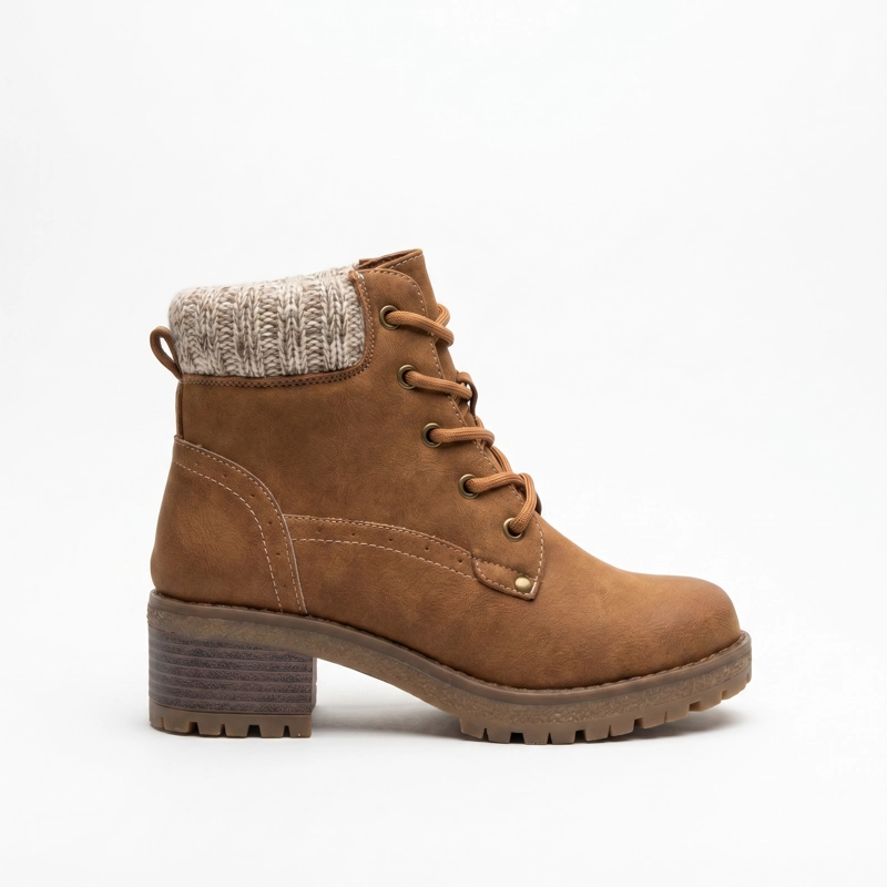 BOTIN CORDONES SUELA TRACK DETALLE TEJIDO - 1