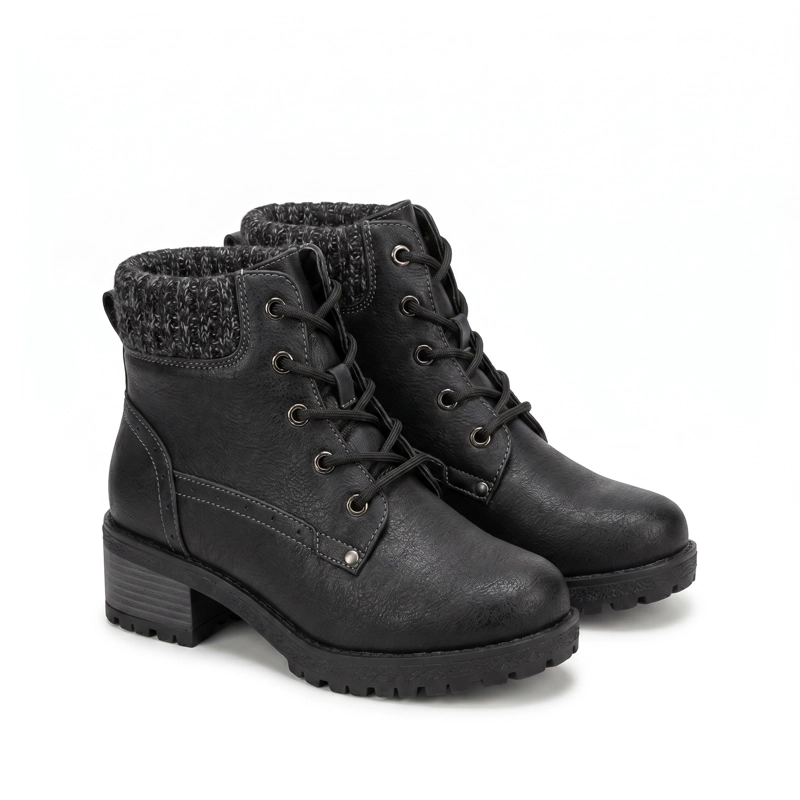 BOTIN CORDONES SUELA TRACK DETALLE TEJIDO - 3