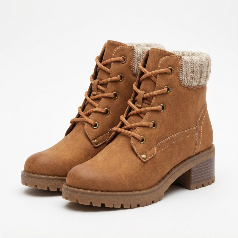 BOTIN CORDONES SUELA TRACK DETALLE TEJIDO - 3