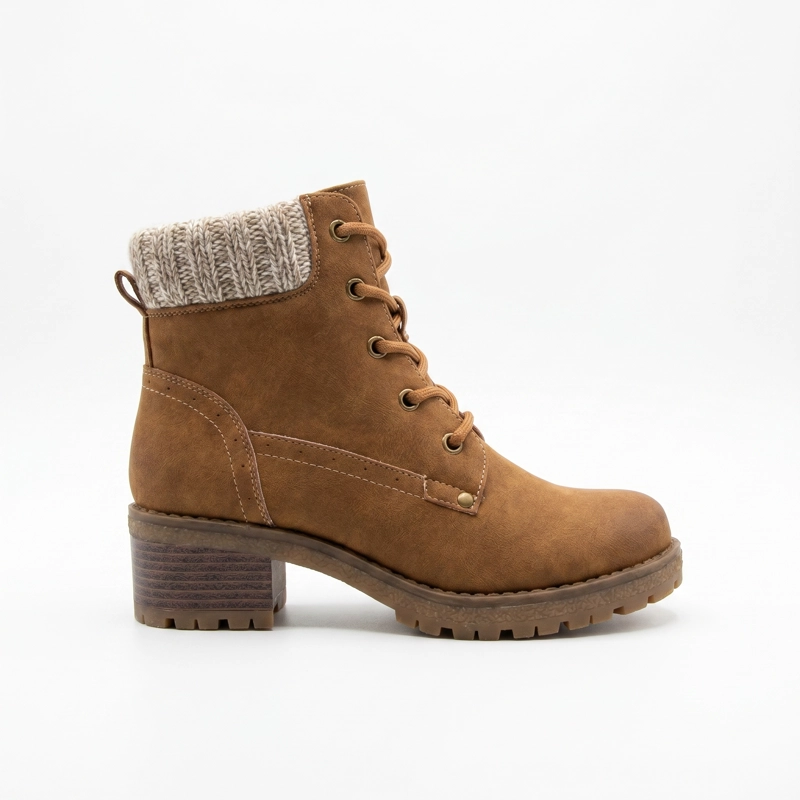 BOTIN CORDONES SUELA TRACK DETALLE TEJIDO - 5
