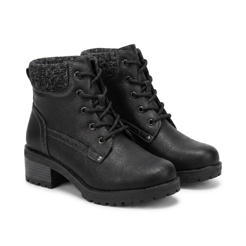 BOTIN CORDONES SUELA TRACK DETALLE TEJIDO - 6