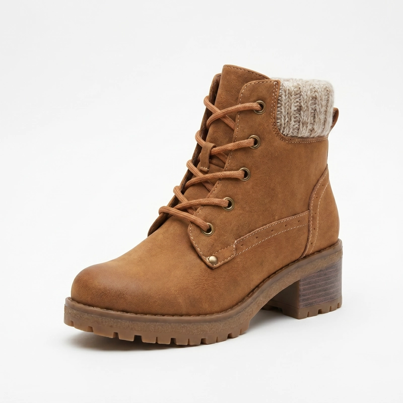 BOTIN CORDONES SUELA TRACK DETALLE TEJIDO - 7