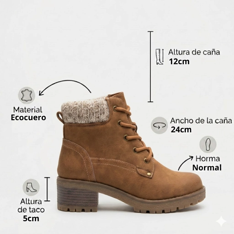 BOTIN CORDONES SUELA TRACK DETALLE TEJIDO - 8