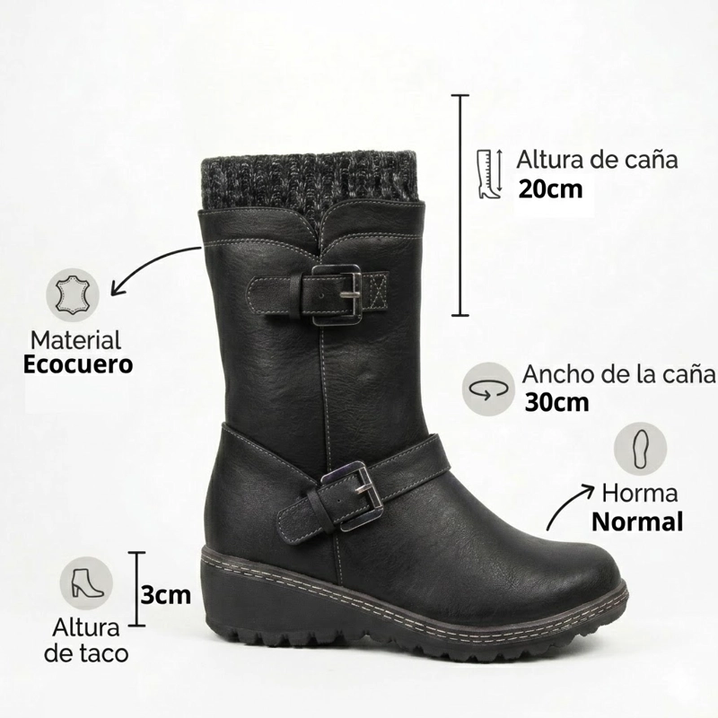 BOTA MEDIA CAÑA CON HEBILLAS URBANA CONFORT - 6