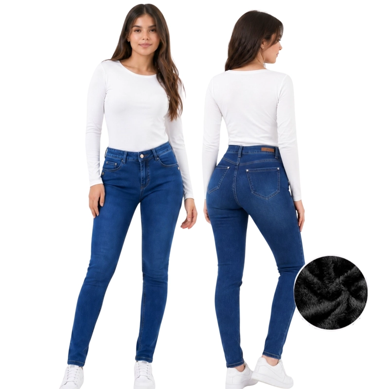 JEANS POLAR SKINNY TIRO ALTO FORRADO TE RMICO - 3
