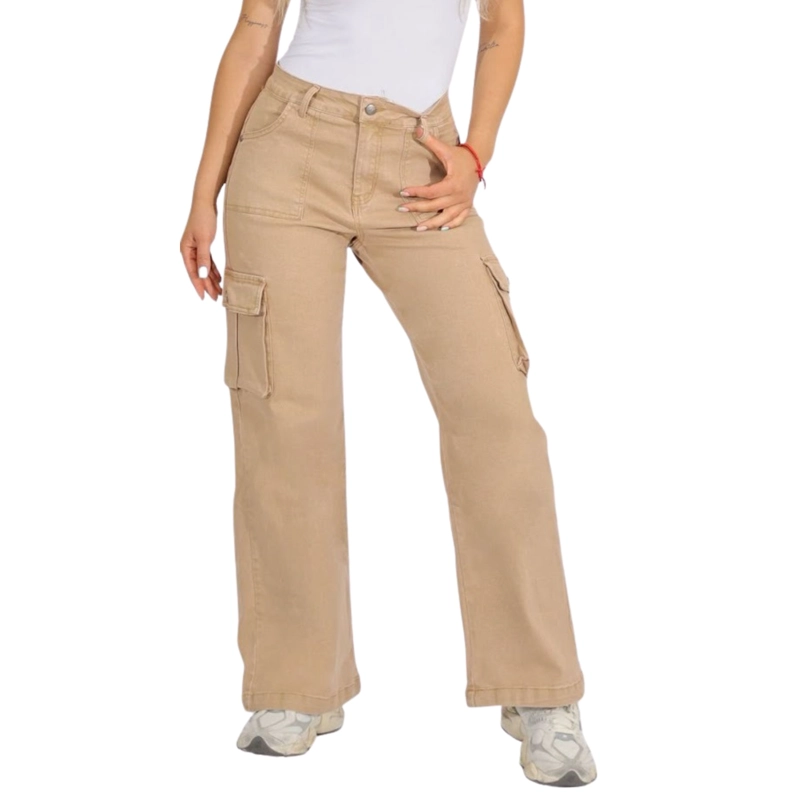 JEANS CARGO TIRO ALTO 9111 - 1