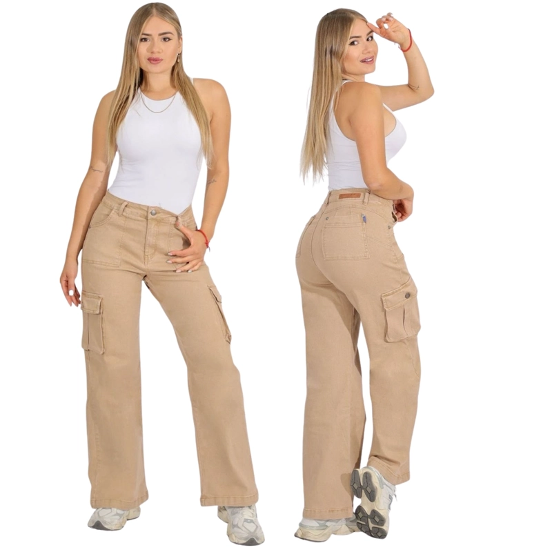 JEANS CARGO TIRO ALTO 9111 - 2