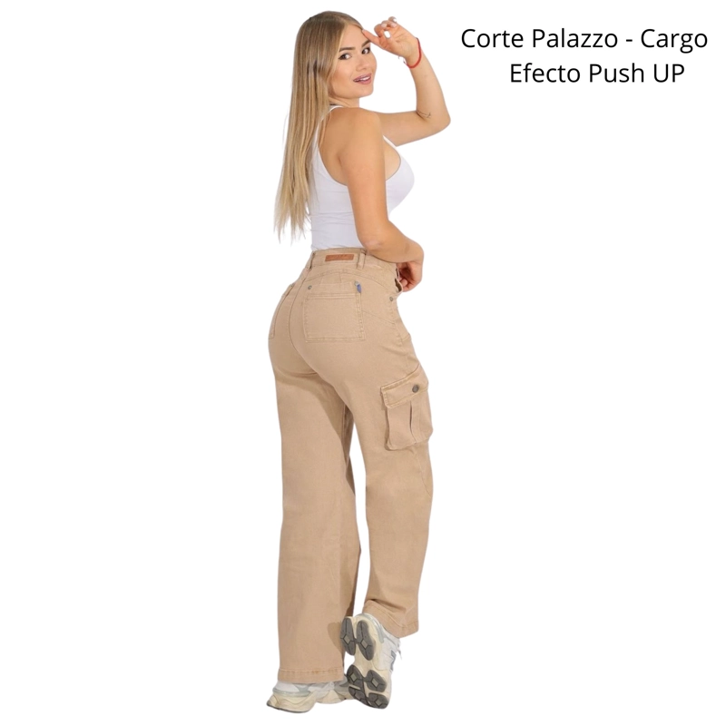 JEANS CARGO TIRO ALTO 9111 - 6